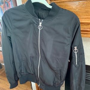 Garage Black bomber jacket EUC